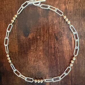 Lauren Ralph Lauren Gold-Tone Beaded Link Necklace
